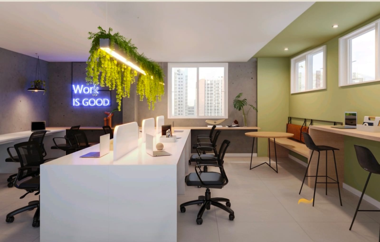 Coworking moderno e estruturado