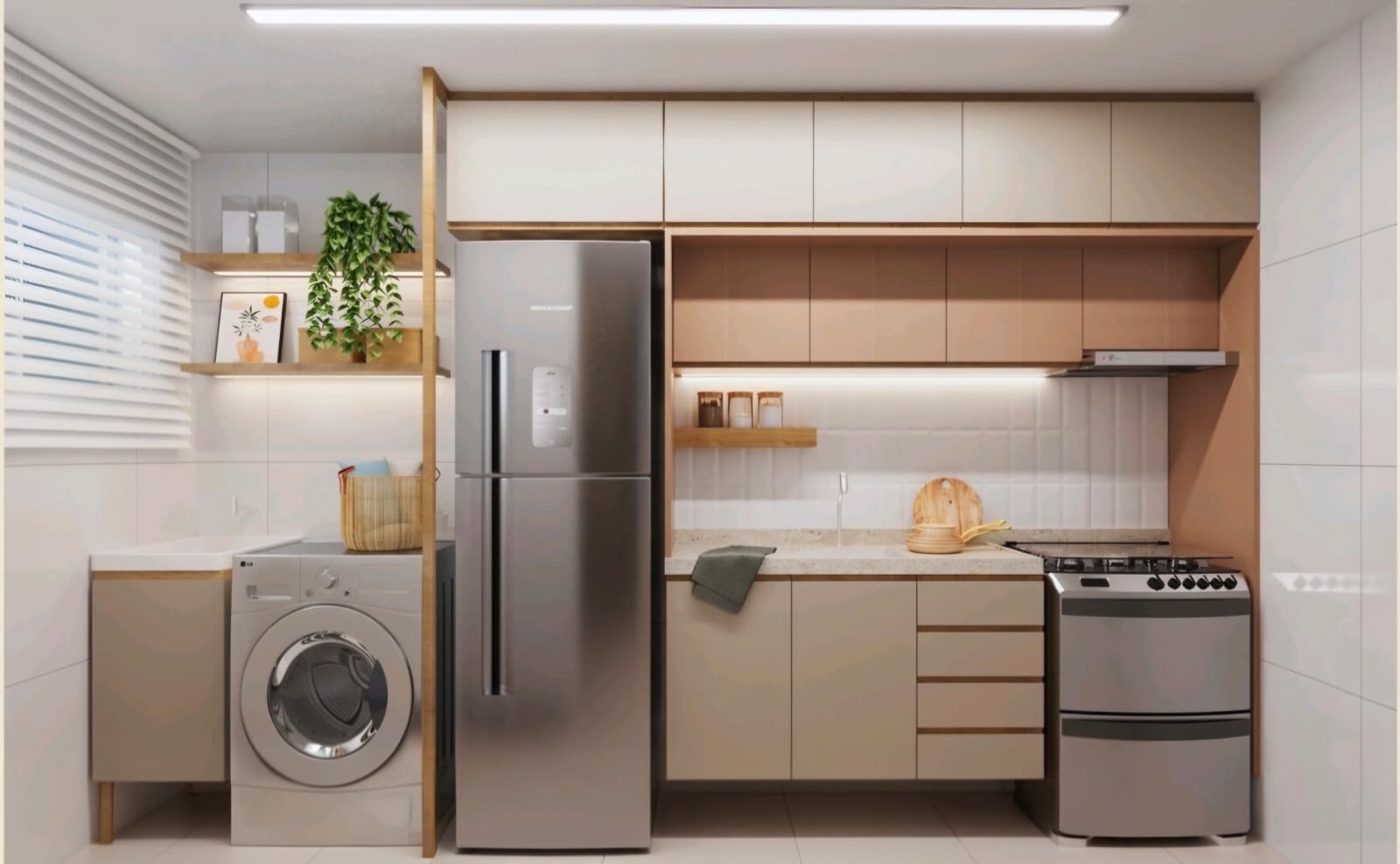 Cozinha sofisticada com acabamento premium
