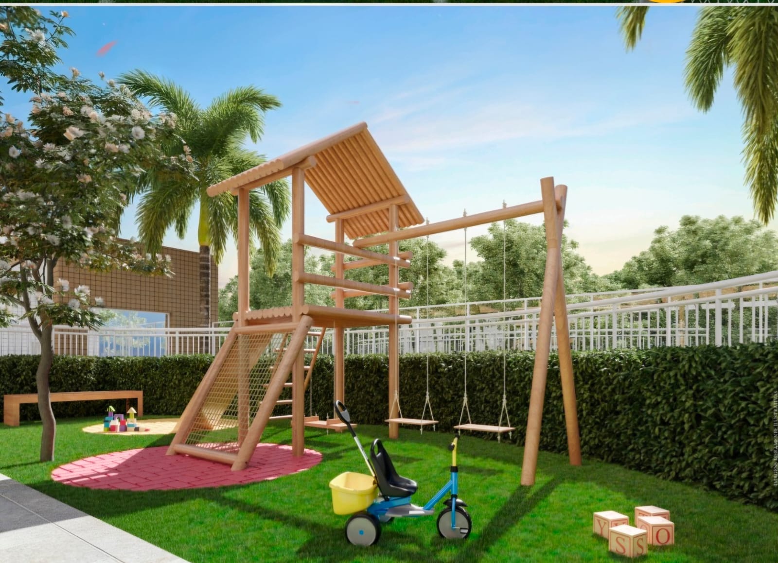 Playground seguro e integrado ao verde